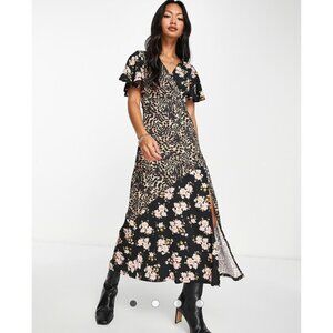 green emerald velvet dress ASOS DESIGN Lace Insert Pleated Midi Dress With Embroidery In Navy